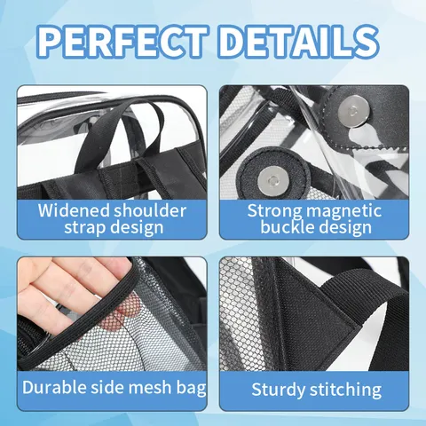 Casual Waterdichte Transparante PVC Rugzak Grote Capaciteit School Boekentas Stijlvolle Duidelijke Daypack Voor Studenten