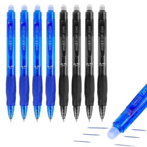 Penna Gel Cancellabile Retrattile Punta a Proiettile Inchiostro Nero e Blu Penna di Scrittura Luida Per Ufficio Scuola Cancelleria