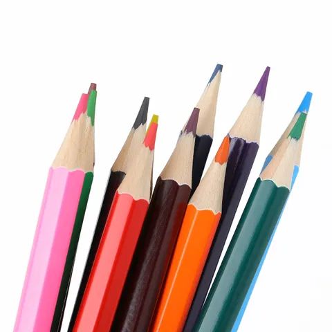 Set di Matite Colorate Professionali in Legno Esagonale Disegno Studente Cancelleria Arte