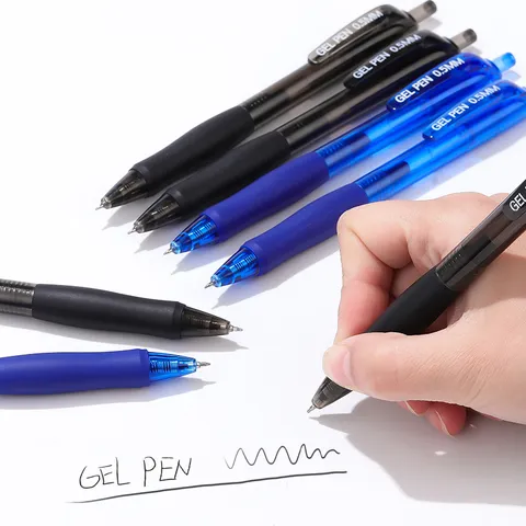 Penne Gel Retrattili Inchiostro Nero Scrittura Scorrevole Penne ad Asciugatura Rapida Per Ufficio Scuola Quotidiano