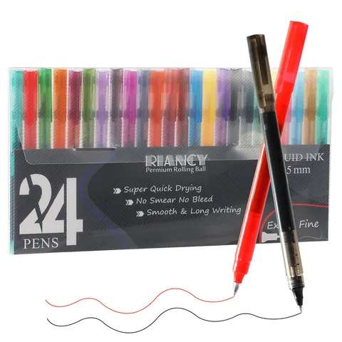 Penne Roller a Liquido Diretto Colorate Punta a Proiettile Penne ad Inchiostro Gel ad Asciugatura Rapida per Studenti Presa Appunti Cancelleria per Ufficio