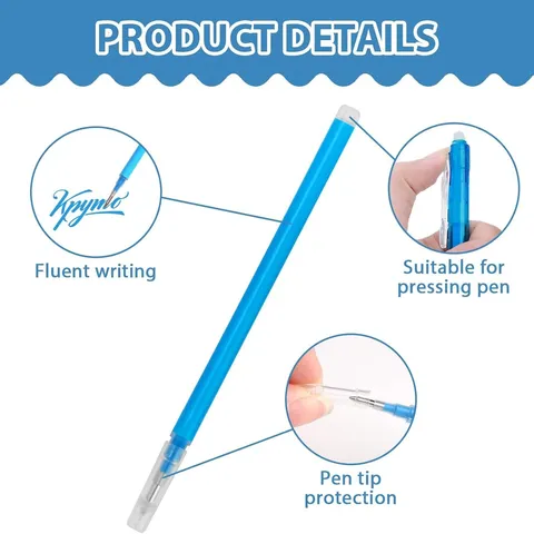 Refill per Penna Gel Cancellabile 0.7mm Multicolore Penne Roller Ricaricabili Scrittura Fluida Cancelleria