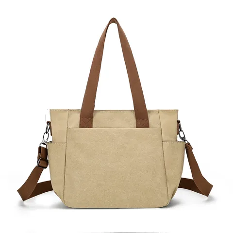Borsa Tote in Tela di Grande Capacità da Donna Borsa Casual a Spalla e Tracolla Borsa da Lavoro alla Moda per Viaggi Quotidiani