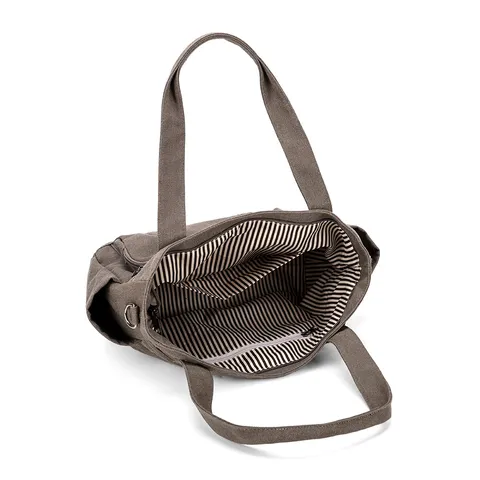 Borsa Tote Vintage in Tela da Donna Grande Capacità Borsa a Tracolla Casual da Viaggio con Tasche Multiple