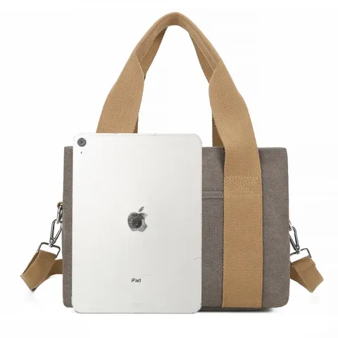 Borsa a Tracolla Casual in Tela da Donna Grande Capacità Tinta Unita Borsa a Mano Tote Bag da Viaggio di Moda