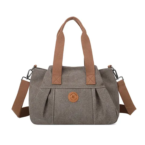 Retro Casual Tela Borsa Tote Grande Capacità Donna Borsa a Tracolla Borsa a Mano Giornaliera