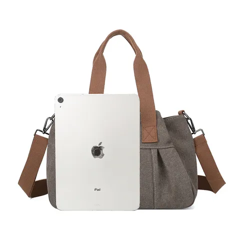 Retro Casual Tela Borsa Tote Grande Capacità Donna Borsa a Tracolla Borsa a Mano Giornaliera