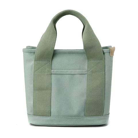 Borsa Tote in Tela Casual da Donna Grande Capacità Borsa a Mano Borsa a Tracolla Tinta Unita con Chiusura Lampo
