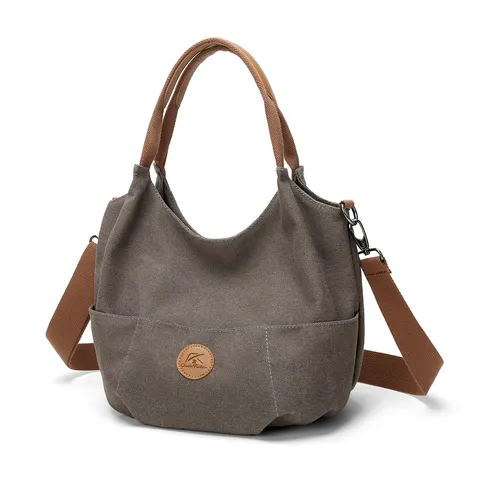 Borsa Tote in Tela alla Moda da Donna Grande Capacità Borsa a Tracolla Casual per Pendolari Borsa a Mano Semplice