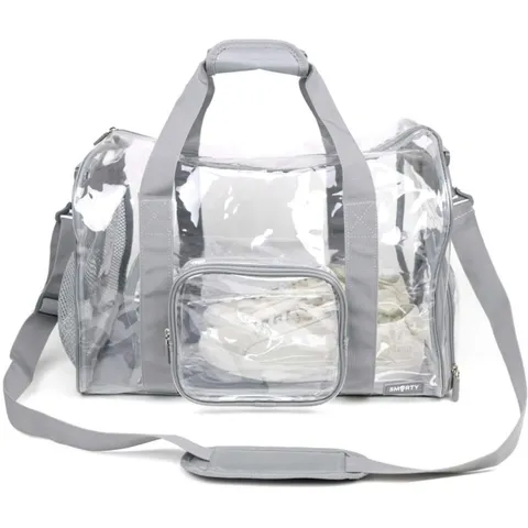 Borsa Tote da Viaggio in PVC Trasparente Impermeabile Borsa a Mano Sportiva da Palestra Grande Capacità Borsa da Bagaglio Chiara Per Esterno Donna Uomo