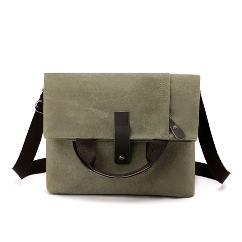 Borsa a Tracolla in Tela da Uomo Casual Vintage Lavoro Viaggio Impermeabile Grande Capacità Borsa a Mano