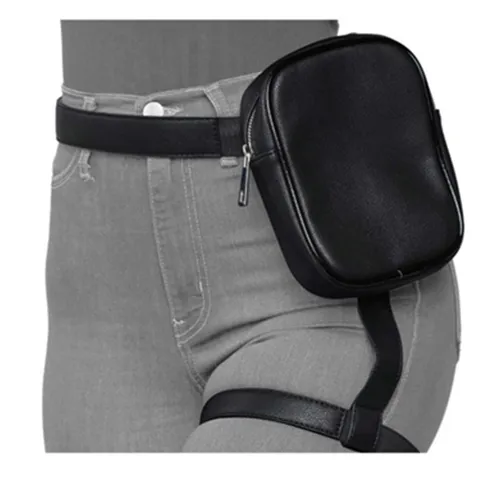 Mujer Moda PU Cuero Riñonera Multifuncional Táctica Bolsa de Pierna Correas Ajustables Casual Exterior Bolsa de Cadera