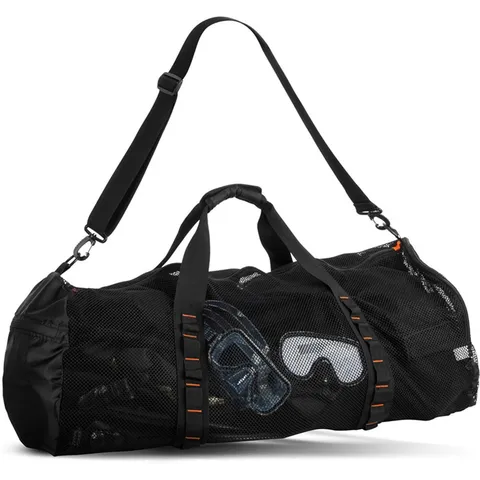Große Netz Scuba Taucherausrüstung Tasche Wasserdicht Polyester Reise Duffel Rucksack Für Schwimmen Strand Sport