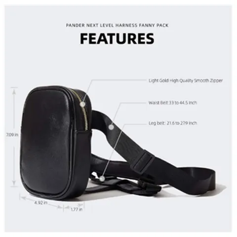 Mujer Moda PU Cuero Riñonera Multifuncional Táctica Bolsa de Pierna Correas Ajustables Casual Exterior Bolsa de Cadera
