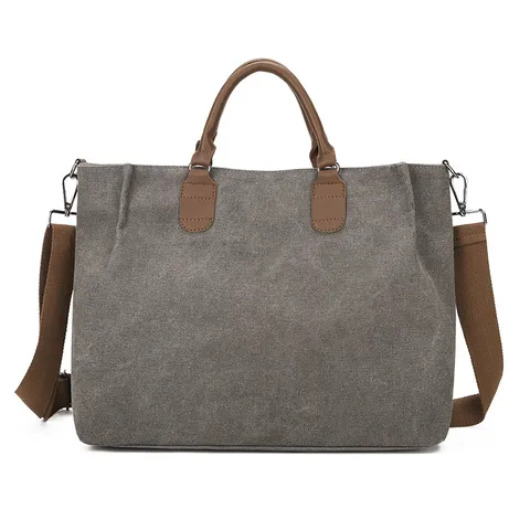 Borsa Tote in Tela di Grande Capacita Per Donna Borsa a Tracolla Casual Semplice Lavoro Viaggio Borsa a Mano Moda Spalla
