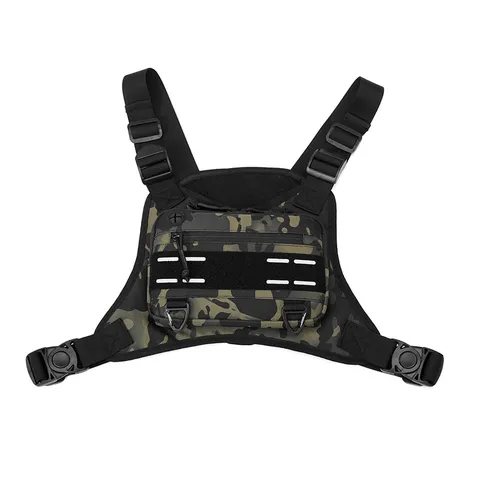 Men's Tactical Chest Bag Oxford Cloth Multi-Function Training Vest Bag Sports Fitness Bag Outdoor Travel Backpack