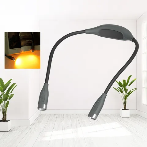 LED Neck Reading Light USB Rechargeable Flexible Portable Book Light For Student Outdoor Night Running Reading Lamp