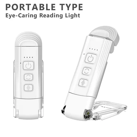 Draagbare LED Leeslamp USB Oplaadbaar Mini Boek Lamp Oogbescherming Bureaulamp Met Clip Voor Kantoor Slaapkamer