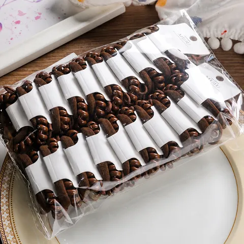Minimalistisch TPU Haargummis Braune Scrunchies Schleife Herz Buchstaben Haarseile Hohe Elastizität Haarschmuck