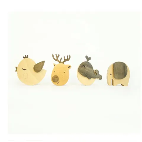 Cute Wooden Animal Music Box Elephant Wind Up Musical Box Desktop Ornament Creative Gift