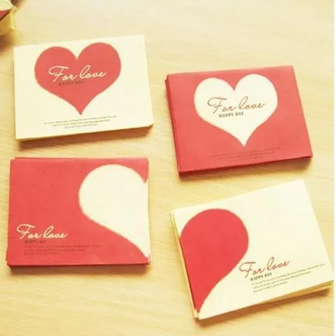 Mini Herz Liebe Umschläge Kleine Grußkarten Umschläge Süße Papierumschläge Für Mitgliedskarten Geschenkverpackung Umschläge
