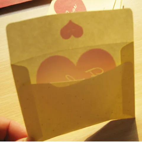 Mini Herz Liebe Umschläge Kleine Grußkarten Umschläge Süße Papierumschläge Für Mitgliedskarten Geschenkverpackung Umschläge