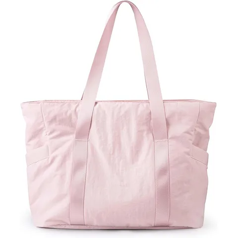 Women's Large Tote Bag Nylon Shoulder Bag Waterproof Work Gym Bag with Yoga Mat Buckle Casual Travel Handbag