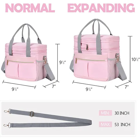 Bolsa de Almuerzo Isolada para Mujer Doble Capa A Prueba de Fugas Bolsa Térmica de Almuerzo Bolsa Nevera Portátil para Trabajo Escuela Viaje