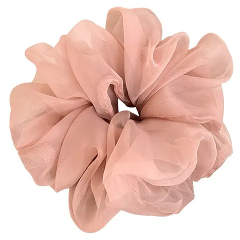 Damen Große Chiffon Haargummis Flauschig Elegante Elastische Haarseile Süße Haarschmuck Pferdeschwanzhalter