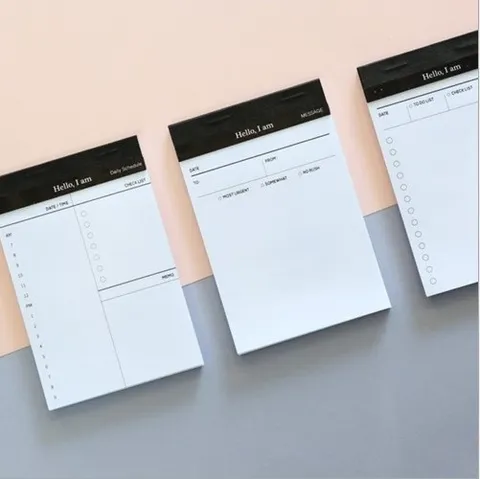 Minimalist Business Schedule Planner Notebook Paper Tearable Memo Pad Daily To Do List Sticky Office Supplies