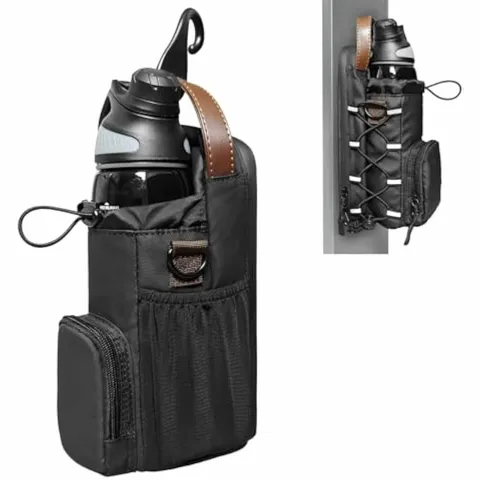 Waterproof Gym Water Bottle Bag Holder Portable Fitness Sports Crossbody Bag With Phone Pockets Strap