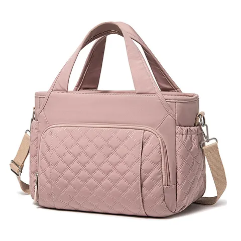 Insulated Lunch Bag For Women Quilted Waterproof Lunch Tote Portable Thermal Cooler Bag For Work Office Outdoor