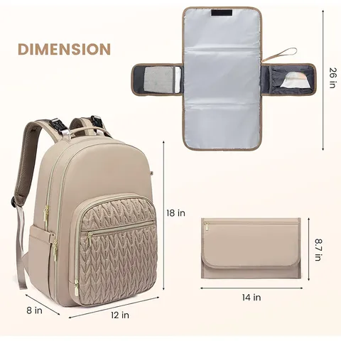 Waterproof Diaper Bag Backpack Multifunction Travel Baby Mommy Backpack With Insulated Pockets Large Capacity Fashion Nylon Bag