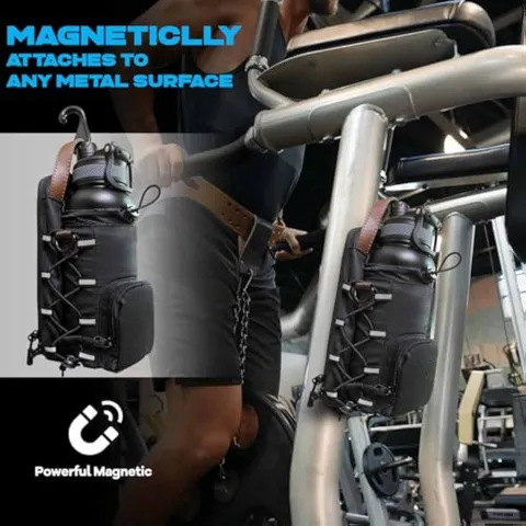 Waterproof Gym Water Bottle Bag Holder Portable Fitness Sports Crossbody Bag With Phone Pockets Strap