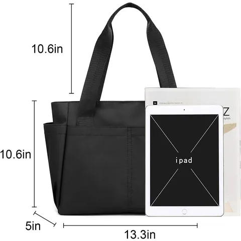 Women's Minimalist Nylon Tote Bag Casual Travel Shoulder Bag Large Capacity Handbag Daily Commuter Bag