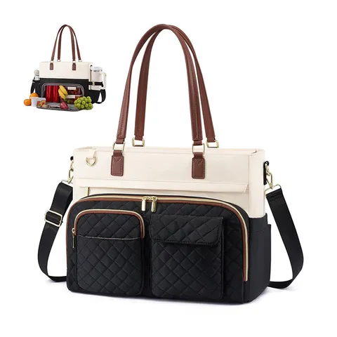 Women's Large Capacity Tote Bag Multifunctional Laptop Bag Insulated Lunch Bag Urban Minimalist Commuter Handbag