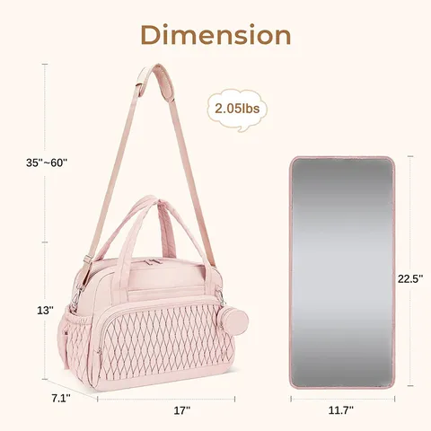 Multifunctional Quilted Diaper Bag Large Capacity Travel Backpack Waterproof Nylon Baby Nappy Bag With Pacifier Box