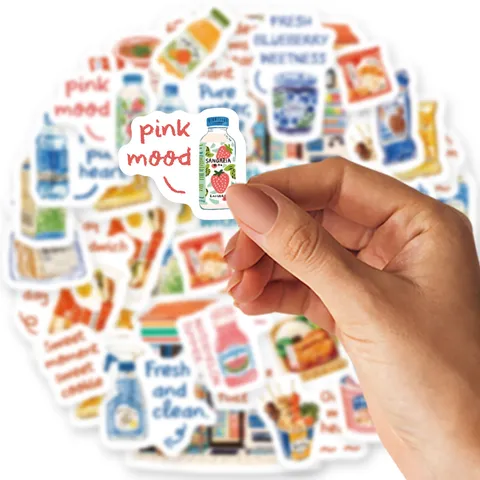 Fresh Watercolor Snack Decorative Washi Tape Cute Student Hand Ledger Diy Notebook Adhesive Masking Tape