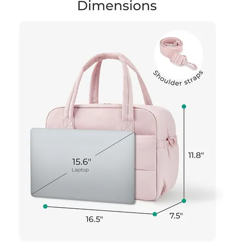 Sac de Voyage Duffel en Nylon Décontracté pour Femme Grande Capacité Sac Cabas de Sport Imperméable avec Compartiment pour Ordinateur Portable