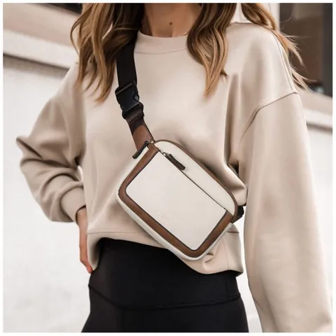 Minimalist PU Leather Fanny Pack For Women Men Waterproof Versatile Crossbody Waist Bag Adjustable Strap