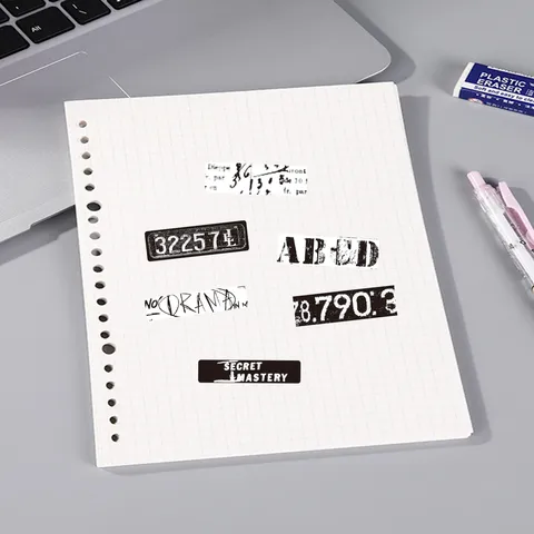 Black And White Ins Style Label Graffiti Stickers Student Stationery Water Bottle Diary Luggage Decorative Stickers