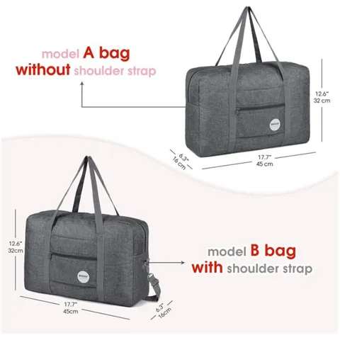 Foldable Travel Duffel Bag Large Capacity Waterproof Nylon Luggage Bag Under Seat Flight Personal Item Bag For Women Men