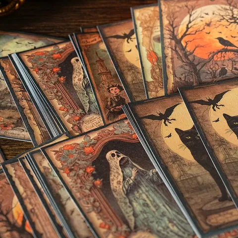 Retro Halloween Scrapbooking Material Paper Pack Gothic Dark Style Decorative Journal DIY Background Paper