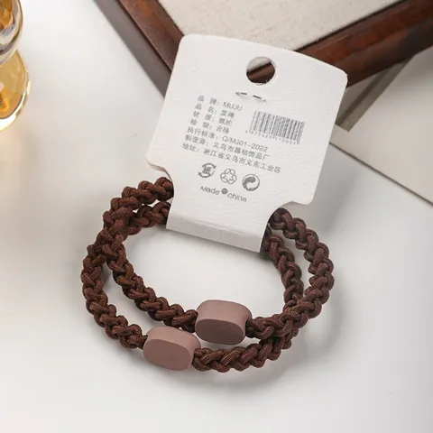 Hochelastisches Geflochtenes Haargummi Mit Strass Ovale Schleife Dekor Einfache Mode Haarschmuck Für Damen Pferdeschwanz