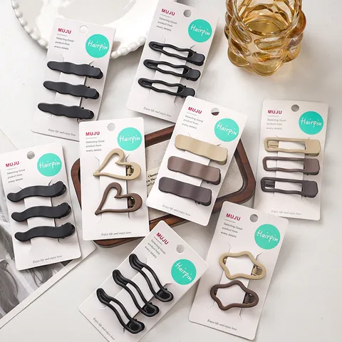 Minimalistisch Metall Haarspangen Wellenförmige Geometrische Seitliche Pony Haarnadeln Elegante Haarzusätze Für Damen Tägliche Pendelverkehr