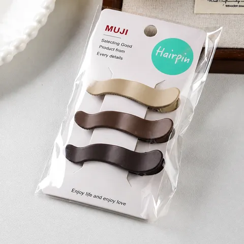 Minimalistisch Metall Haarspangen Wellenförmige Geometrische Seitliche Pony Haarnadeln Elegante Haarzusätze Für Damen Tägliche Pendelverkehr
