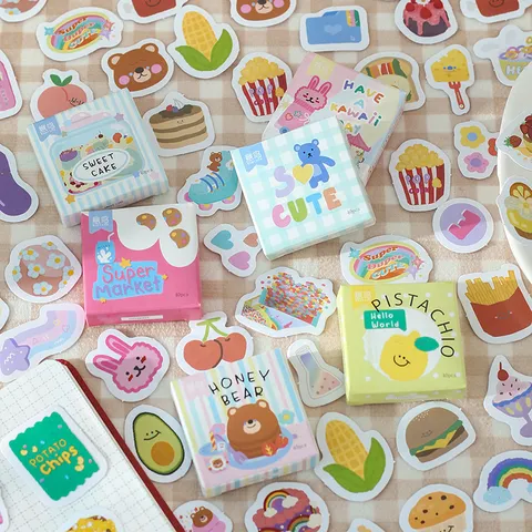 Cute Cartoon Graffiti Stickers Set Decorative Adhesive Stickers For Journal Diary Scrapbook School Kids Stationery