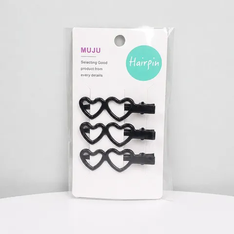 Minimalistisch Schwarz Metall Haarspangen Geometrisch Süße Haarnadeln Set Für Damen Täglich Styling Haaraccessoires