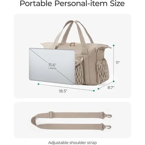 Large Capacity Quilted Travel Duffel Bag Nylon Waterproof Casual Weekender Luggage Tote Bag With Shoulder Strap For Women