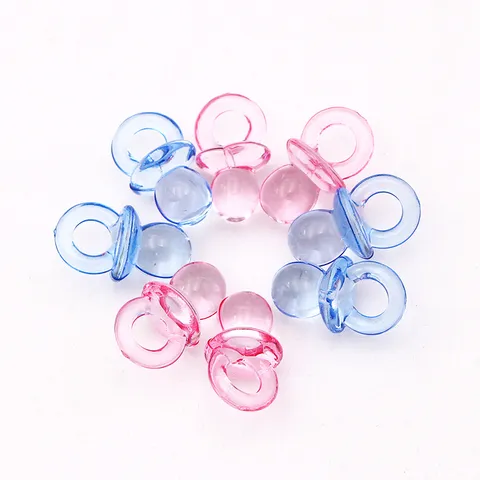 Baby Shower Acryl Schnuller Charms Transparent Mini Dummy Anhänger Für Party Dekoration DIY Handwerk Zubehör